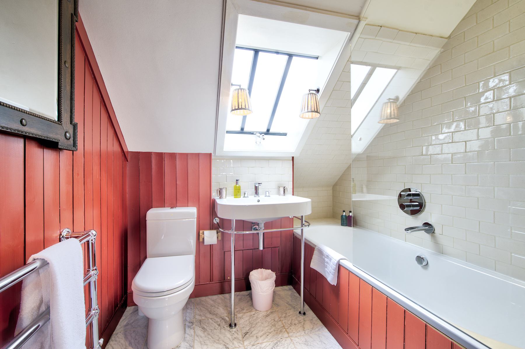 One of the two bathrooms at Rock House