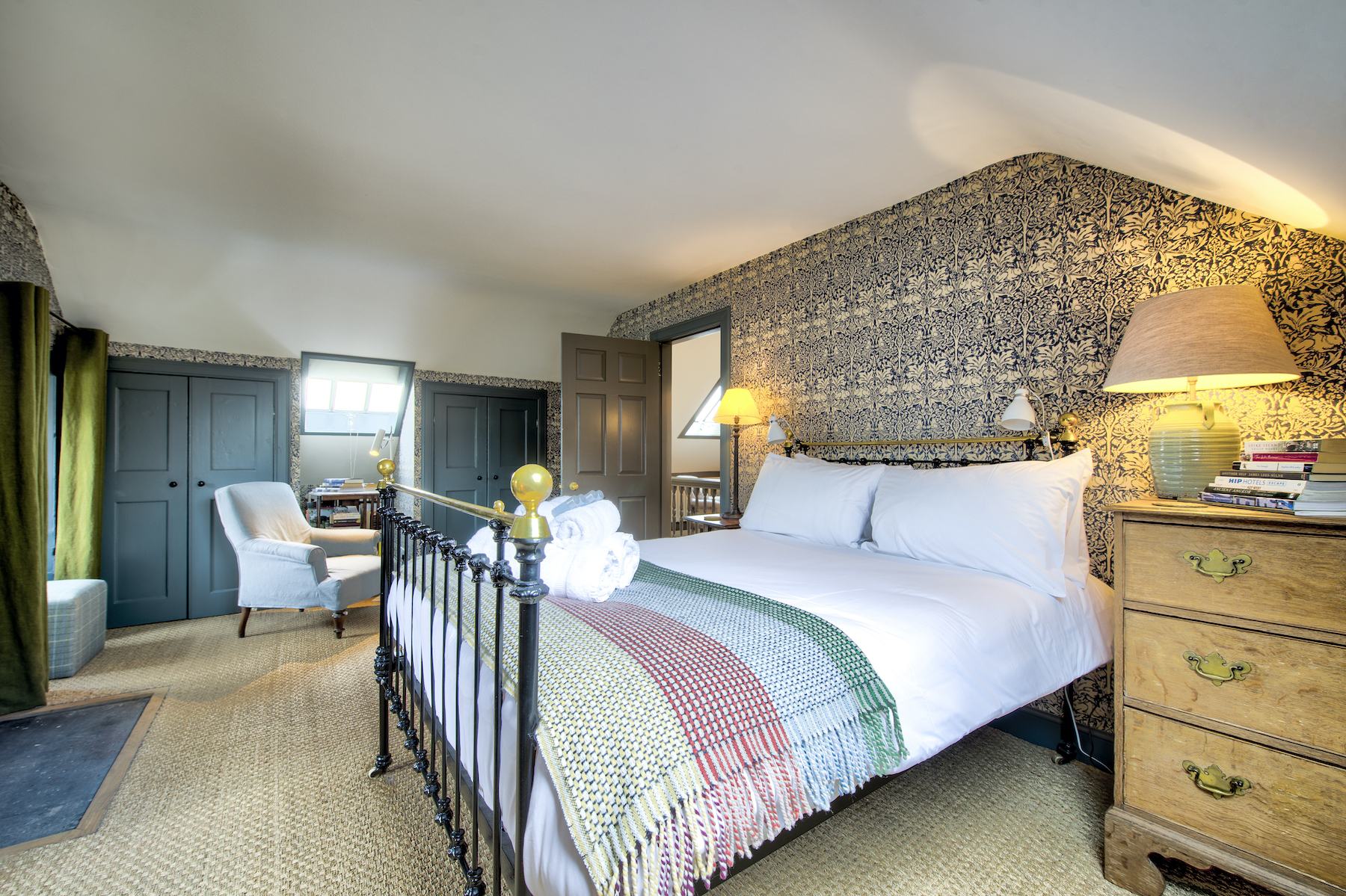 A bedroom at Rock House with period furnishings
