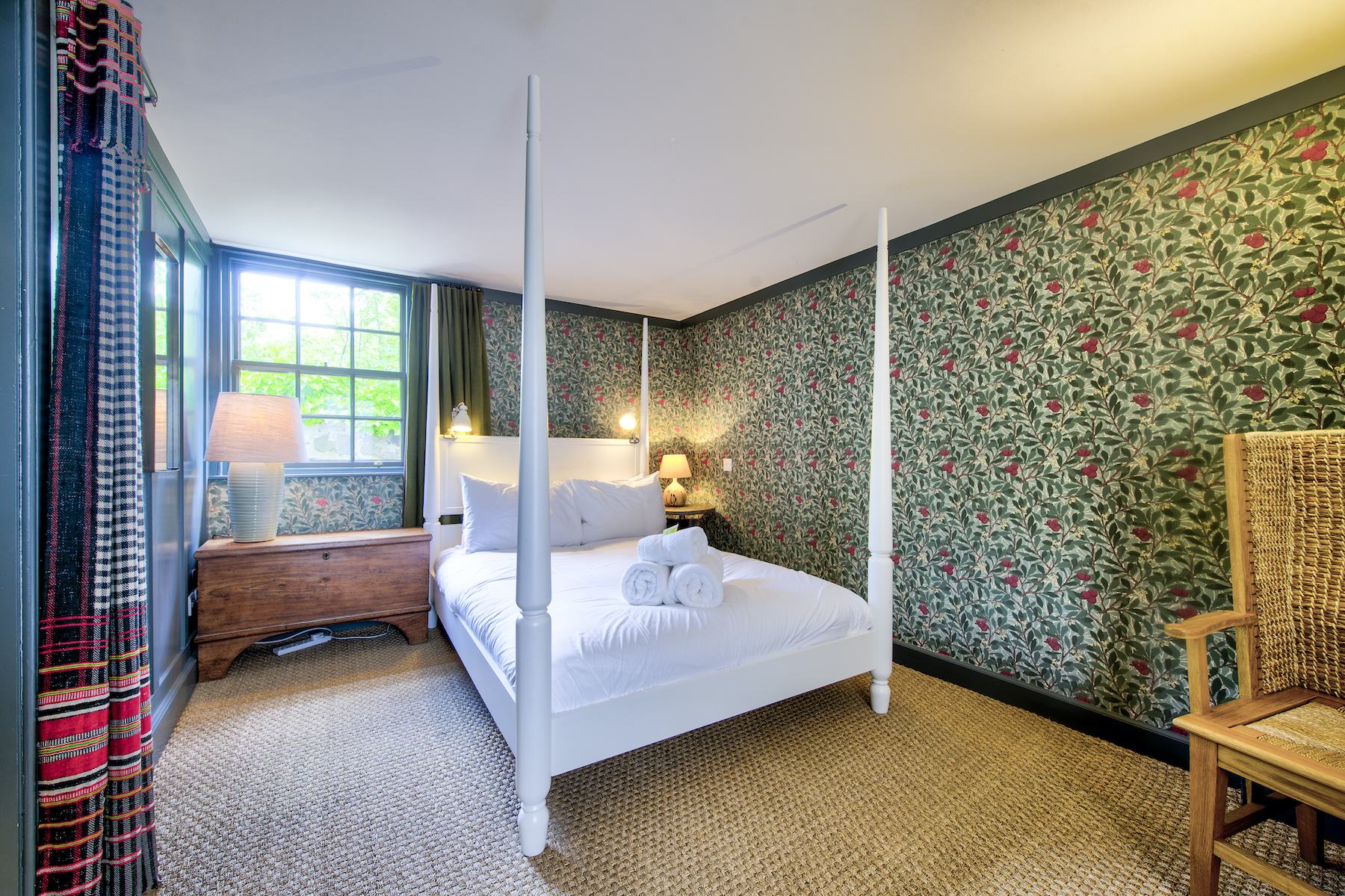 The bedroom in the Photographer's Studio at Rock House