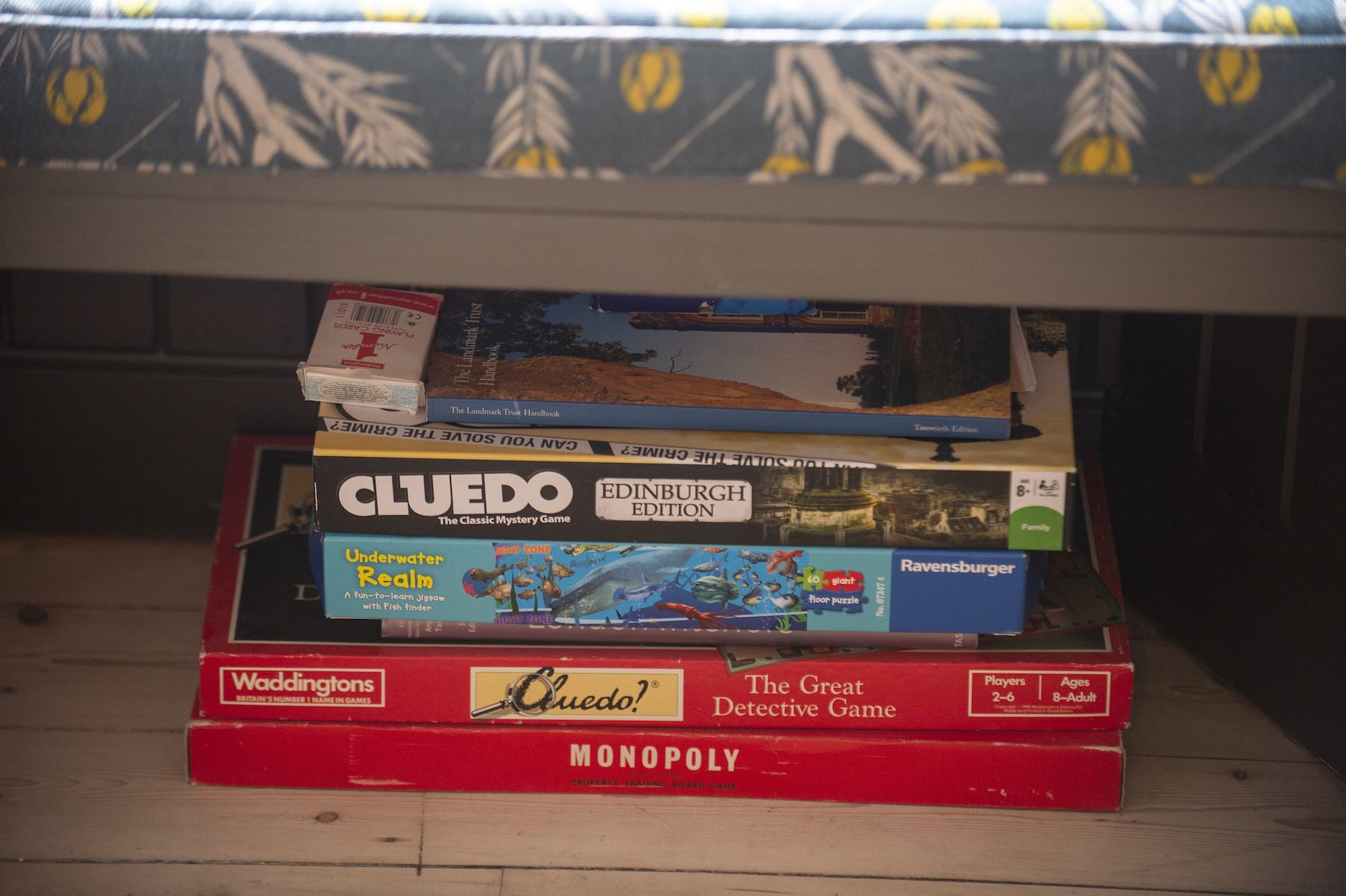 Board games in the Terrace Apartment, ready for a quiet evening in