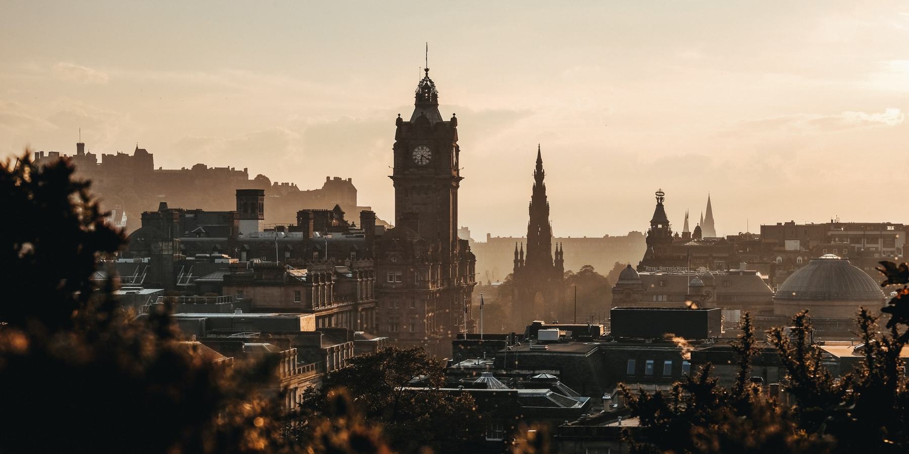View of Edinburgh from Calton Hill, close to Rock House