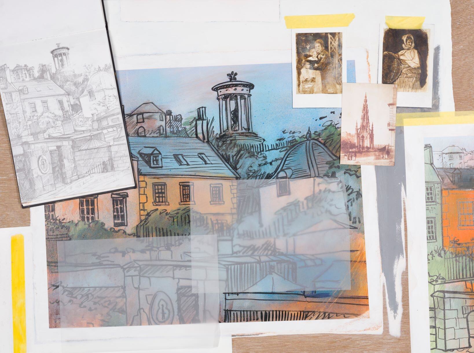 Limited edition pigment print based on a Hill and Adamson calotype, 3 of 4